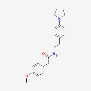 2-(4-methoxyphenyl)-N-(4-(pyrrolidin-1-yl)phenethyl)acetamide