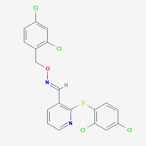 2-((2,4-Dichlorophenyl)sulfanyl)nicotinaldehyde O-(2,4-dichlorobenzyl)oxime