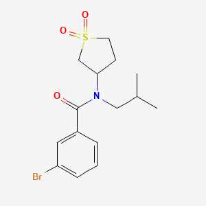 molecular formula C15H20BrNO3S B2453482 3-bromo-N-(1,1-dioxo-1lambda6-thiolan-3-yl)-N-(2-methylpropyl)benzamide CAS No. 898425-48-4