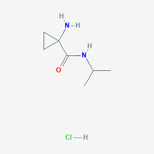 molecular formula C7H15ClN2O B2453485 1-Amino-N-propan-2-ylcyclopropane-1-carboxamide;hydrochloride CAS No. 2287279-18-7