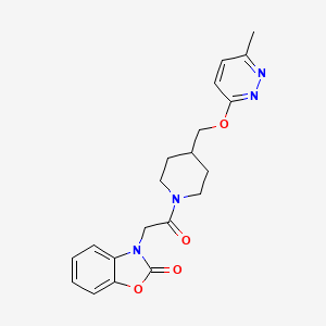 3-[2-[4-[(6-Methylpyridazin-3-yl)oxymethyl]piperidin-1-yl]-2-oxoethyl]-1,3-benzoxazol-2-one