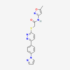 2-((6-(4-(1H-pyrazol-1-yl)phenyl)pyridazin-3-yl)thio)-N-(5-methylisoxazol-3-yl)acetamide