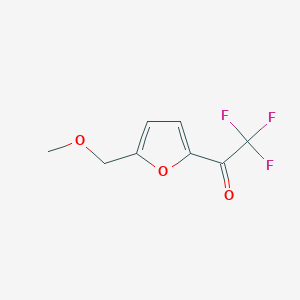 molecular formula C8H7F3O3 B2453491 2,2,2-Trifluoro-1-[5-(methoxymethyl)furan-2-yl]ethanone CAS No. 1599375-53-7