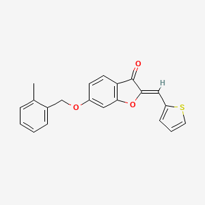 (Z)-6-((2-methylbenzyl)oxy)-2-(thiophen-2-ylmethylene)benzofuran-3(2H)-one
