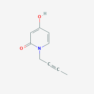 molecular formula C9H9NO2 B2453511 1-But-2-ynyl-4-hydroxypyridin-2-one CAS No. 2490404-46-9