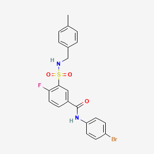 N-(4-bromophenyl)-4-fluoro-3-(N-(4-methylbenzyl)sulfamoyl)benzamide