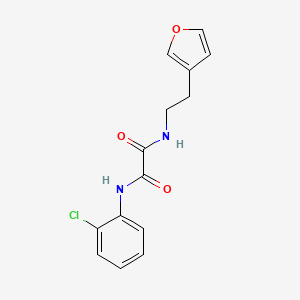 molecular formula C14H13ClN2O3 B2453526 N1-(2-chlorophenyl)-N2-(2-(furan-3-yl)ethyl)oxalamide CAS No. 1428375-15-8