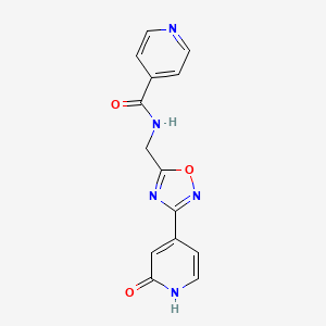 N-((3-(2-oxo-1,2-dihydropyridin-4-yl)-1,2,4-oxadiazol-5-yl)methyl)isonicotinamide