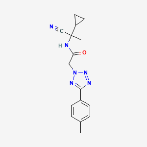 molecular formula C16H18N6O B2453551 N-(1-Cyano-1-cyclopropylethyl)-2-(5-(p-tolyl)-2H-tetrazol-2-yl)acetamide CAS No. 926163-22-6