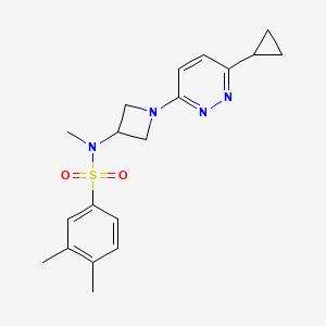 molecular formula C19H24N4O2S B2453595 N-[1-(6-cyclopropylpyridazin-3-yl)azetidin-3-yl]-N,3,4-trimethylbenzene-1-sulfonamide CAS No. 2415455-51-3