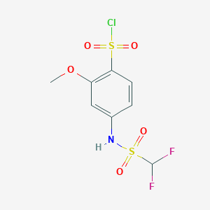 4-Difluoromethanesulfonamido-2-methoxybenzene-1-sulfonyl chloride