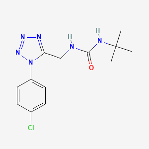 1-(tert-butyl)-3-((1-(4-chlorophenyl)-1H-tetrazol-5-yl)methyl)urea