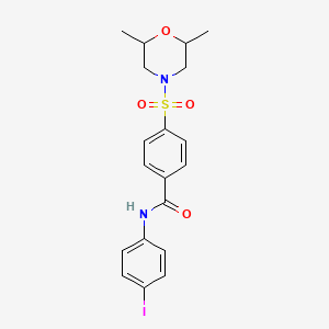 4-((2,6-dimethylmorpholino)sulfonyl)-N-(4-iodophenyl)benzamide