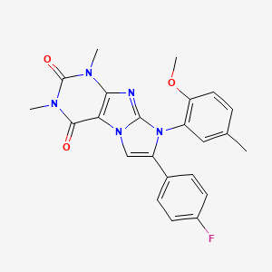 7-(4-fluorophenyl)-8-(2-methoxy-5-methylphenyl)-1,3-dimethyl-1H-imidazo[2,1-f]purine-2,4(3H,8H)-dione