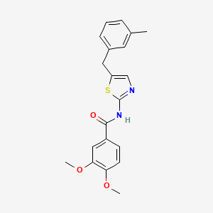 3,4-dimethoxy-N-(5-(3-methylbenzyl)thiazol-2-yl)benzamide
