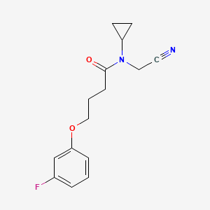 molecular formula C15H17FN2O2 B2453634 N-(cyanomethyl)-N-cyclopropyl-4-(3-fluorophenoxy)butanamide CAS No. 1252276-49-5