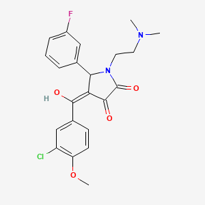 B2453653 4-(3-chloro-4-methoxybenzoyl)-1-(2-(dimethylamino)ethyl)-5-(3-fluorophenyl)-3-hydroxy-1H-pyrrol-2(5H)-one CAS No. 636992-24-0