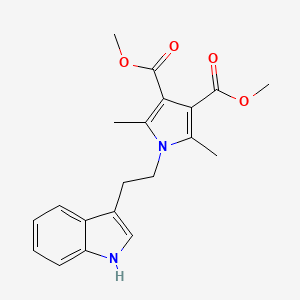 molecular formula C20H22N2O4 B2453679 dimethyl 1-[2-(1H-indol-3-yl)ethyl]-2,5-dimethyl-1H-pyrrole-3,4-dicarboxylate CAS No. 376383-39-0