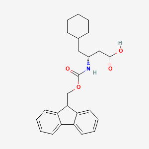 molecular formula C25H29NO4 B2453702 (3R)-4-cyclohexyl-3-(9H-fluoren-9-ylmethoxycarbonylamino)butanoic Acid CAS No. 2219354-02-4