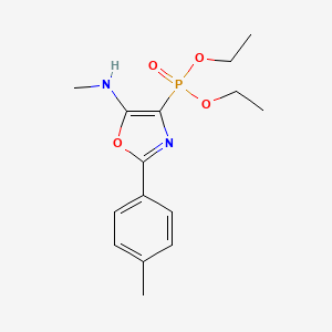 molecular formula C15H21N2O4P B2453705 diethyl [5-(methylamino)-2-(4-methylphenyl)-1,3-oxazol-4-yl]phosphonate CAS No. 302928-66-1
