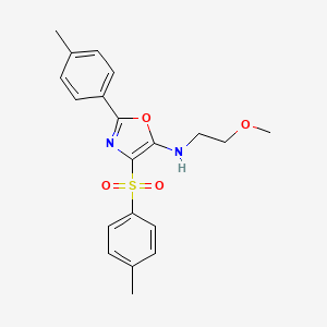 molecular formula C20H22N2O4S B2453753 N-(2-METHOXYETHYL)-4-(4-METHYLBENZENESULFONYL)-2-(4-METHYLPHENYL)-1,3-OXAZOL-5-AMINE CAS No. 862741-70-6