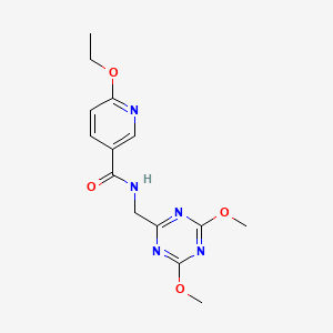 molecular formula C14H17N5O4 B2453805 N-[(4,6-dimethoxy-1,3,5-triazin-2-yl)methyl]-6-ethoxypyridine-3-carboxamide CAS No. 2034358-17-1