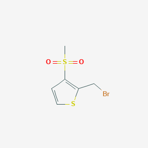 molecular formula C6H7BrO2S2 B2453816 2-(bromomethyl)-3-methanesulfonylthiophene CAS No. 2247106-12-1