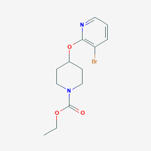 molecular formula C13H17BrN2O3 B2453863 Ethyl 4-((3-bromopyridin-2-yl)oxy)piperidine-1-carboxylate CAS No. 1448137-44-7
