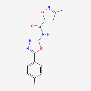 molecular formula C13H9FN4O3 B2453872 N-[5-(4-fluorophenyl)-1,3,4-oxadiazol-2-yl]-3-methyl-1,2-oxazole-5-carboxamide CAS No. 946286-87-9