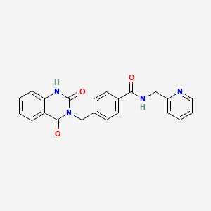 B2453884 4-[(2,4-dioxo-1H-quinazolin-3-yl)methyl]-N-(pyridin-2-ylmethyl)benzamide CAS No. 958588-65-3