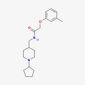 molecular formula C20H30N2O2 B2453889 N-[(1-cyclopentylpiperidin-4-yl)methyl]-2-(3-methylphenoxy)acetamide CAS No. 954020-84-9