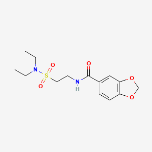 molecular formula C14H20N2O5S B2453904 N-(2-(N,N-diethylsulfamoyl)ethyl)benzo[d][1,3]dioxole-5-carboxamide CAS No. 899739-94-7