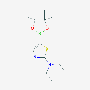 molecular formula C13H23BN2O2S B2453975 N,N-Diethyl-5-(4,4,5,5-tetramethyl-1,3,2-dioxaborolan-2-yl)thiazol-2-amine CAS No. 1352334-85-0