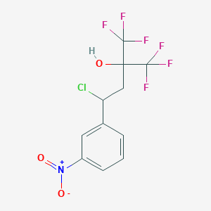 molecular formula C11H8ClF6NO3 B024540 4-Chloro-1,1,1-trifluoro-4-(3-nitrophenyl)-2-(trifluoromethyl)-2-butanol CAS No. 100482-44-8