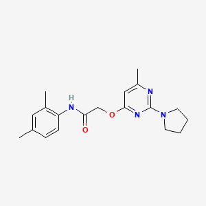molecular formula C19H24N4O2 B2454006 N-(2,4-dimethylphenyl)-2-{[6-methyl-2-(pyrrolidin-1-yl)pyrimidin-4-yl]oxy}acetamide CAS No. 1031961-67-7