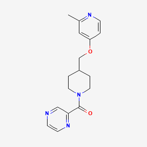 B2454019 [4-[(2-Methylpyridin-4-yl)oxymethyl]piperidin-1-yl]-pyrazin-2-ylmethanone CAS No. 2379971-30-7