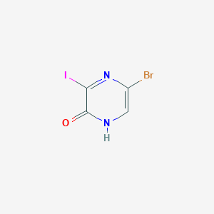 molecular formula C4H2BrIN2O B2454064 5-bromo-3-iodopyrazin-2-ol CAS No. 1666129-10-7