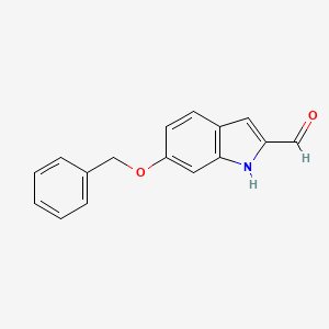 molecular formula C16H13NO2 B2454091 6-(benzyloxy)-1H-indole-2-carbaldehyde CAS No. 2108513-11-5