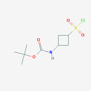 molecular formula C9H16ClNO4S B2454102 tert-butyl N-[(1r,3r)-3-(chlorosulfonyl)cyclobutyl]carbamate CAS No. 2219353-45-2