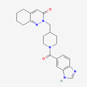 2-{[1-(1H-1,3-benzodiazole-5-carbonyl)piperidin-4-yl]methyl}-2,3,5,6,7,8-hexahydrocinnolin-3-one