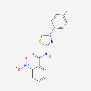 molecular formula C17H13N3O3S B2454118 N-[4-(4-Methylphenyl)-1,3-thiazol-2-yl]-2-nitrobenzamide CAS No. 312751-46-5