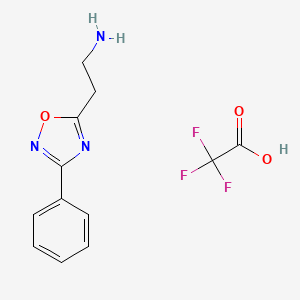 2-(3-Phenyl-1,2,4-oxadiazol-5-yl)ethanamine 2,2,2-trifluoroacetic acid