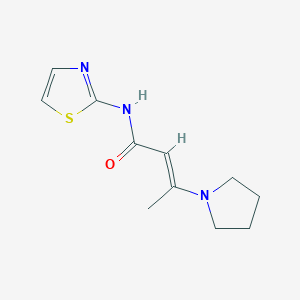 3-(1-pyrrolidinyl)-N-(1,3-thiazol-2-yl)-2-butenamide
