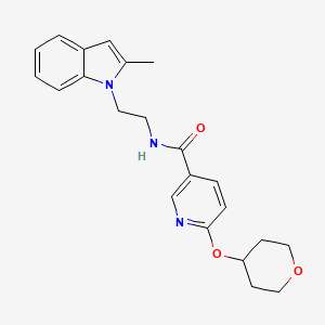 N-(2-(2-methyl-1H-indol-1-yl)ethyl)-6-((tetrahydro-2H-pyran-4-yl)oxy)nicotinamide