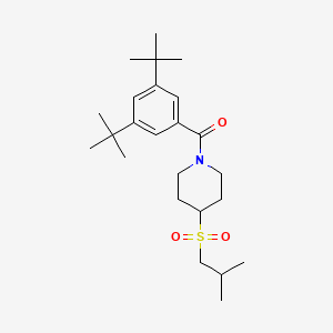 (3,5-Di-tert-butylphenyl)(4-(isobutylsulfonyl)piperidin-1-yl)methanone