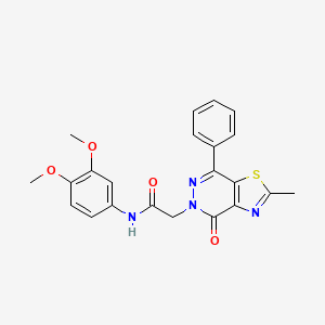 N-(3,4-dimethoxyphenyl)-2-(2-methyl-4-oxo-7-phenylthiazolo[4,5-d]pyridazin-5(4H)-yl)acetamide