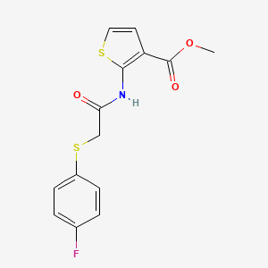 Methyl 2-(2-((4-fluorophenyl)thio)acetamido)thiophene-3-carboxylate