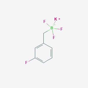 molecular formula C7H6BF4K B2454155 Potassium trifluoro[(3-fluorophenyl)methyl]boranuide CAS No. 2126821-95-0