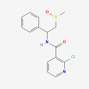 2-Chloro-N-(2-methylsulfinyl-1-phenylethyl)pyridine-3-carboxamide