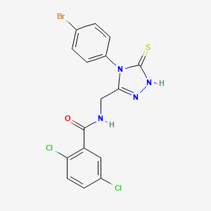 molecular formula C16H11BrCl2N4OS B2454158 N-{[4-(4-bromophenyl)-5-sulfanylidene-4,5-dihydro-1H-1,2,4-triazol-3-yl]methyl}-2,5-dichlorobenzamide CAS No. 391887-01-7